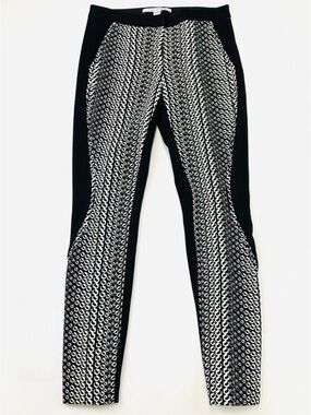 Diane von Furstenburg slim leg ponte jersey zip front pant Size 6 Minimalist